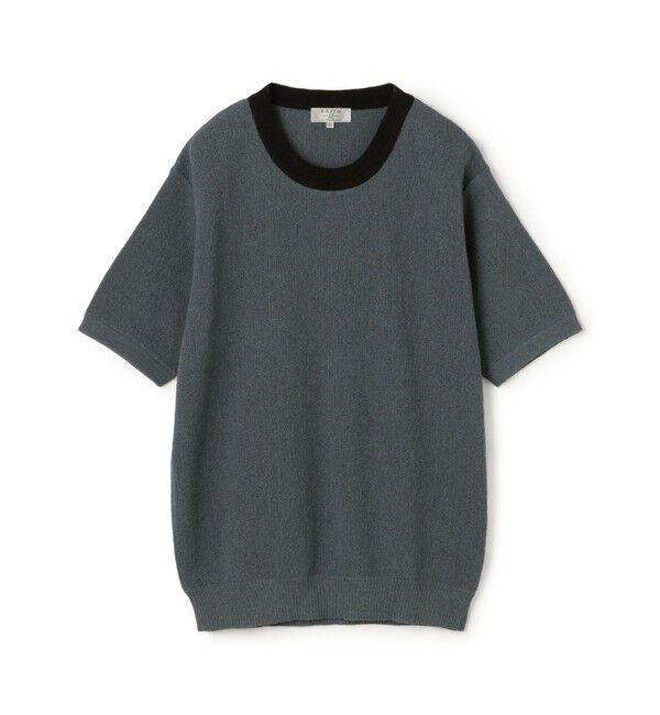 TOMORROWLAND BUYING WEAR「【別注】Raffa Molina パイピング クルーネック ハーフスリーブニット」|ニット・セーター|64 ブルーグレー