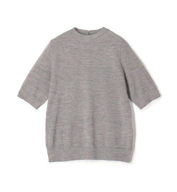 DES PRES「ウーステッドウール ハーフスリーブプルオーバー」|ニット・セーター|13 ライトグレー