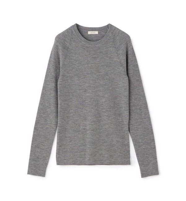 DES PRES「ウーステッドウールファインリブ クルーネックプルオーバー」|ニット・セーター|13 ライトグレー