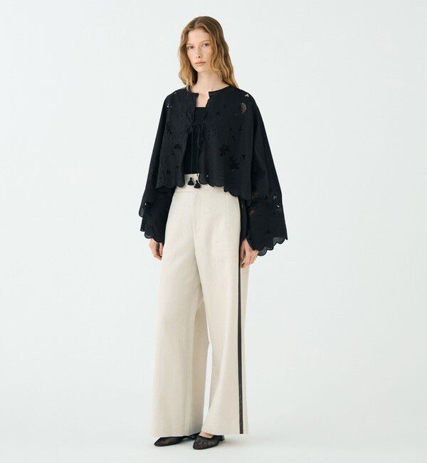 SOULEIADO「バンダナエンブロイダリー ワイドスリーブブラウス」|シャツ・ブラウス|