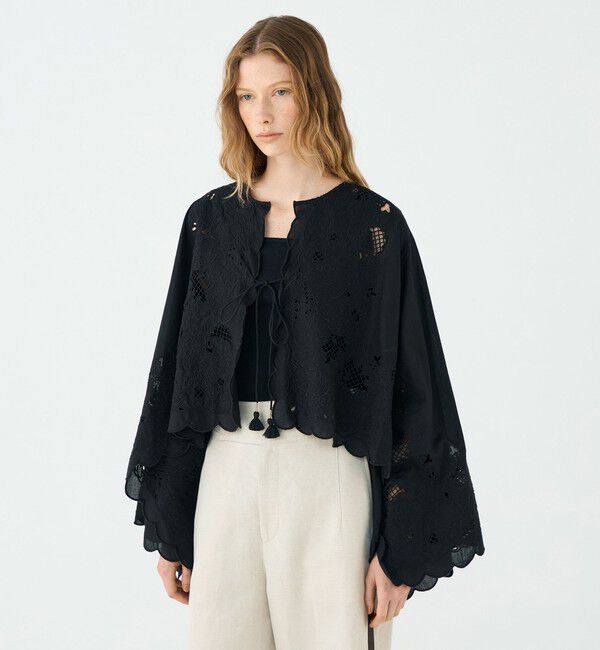 SOULEIADO「バンダナエンブロイダリー ワイドスリーブブラウス」|シャツ・ブラウス|