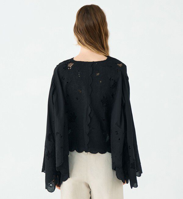 SOULEIADO「バンダナエンブロイダリー ワイドスリーブブラウス」|シャツ・ブラウス|
