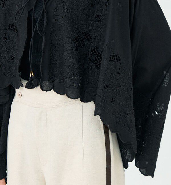 SOULEIADO「バンダナエンブロイダリー ワイドスリーブブラウス」|シャツ・ブラウス|