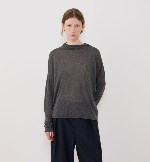 GALERIE VIE「レーヨンカシミヤジャージー ビルドネックプルオーバー」|Tシャツ・カットソー|