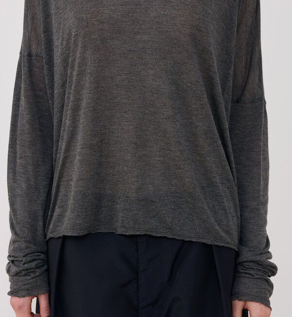 GALERIE VIE「レーヨンカシミヤジャージー ビルドネックプルオーバー」|Tシャツ・カットソー|