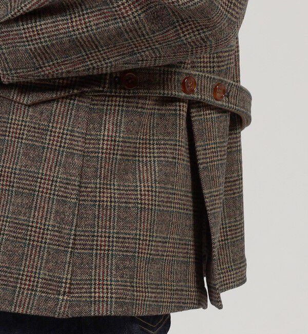 TOMORROWLAND MENS「ウールナイロンポリウレタン 2WAYストレッチ ハーフコート」|ステンカラーコート|