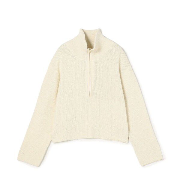 DES PRES「カールヤーンニット ハーフジッププルオーバー」|ニット・セーター|11 ホワイト