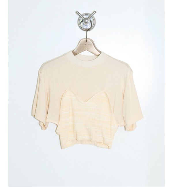  「TOGA PULLA RIB jersey S/S TP252-JK234：カットソー」|Tシャツ・カットソー|ベージュ