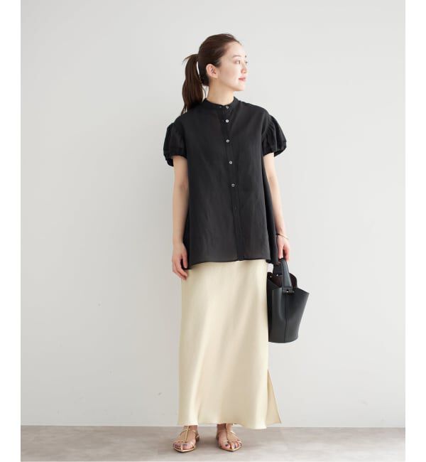 IENA「《追加13》ダブルサテンスカート」|スカート|