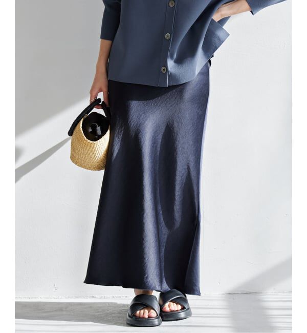 IENA「《追加13》ダブルサテンスカート」|スカート|