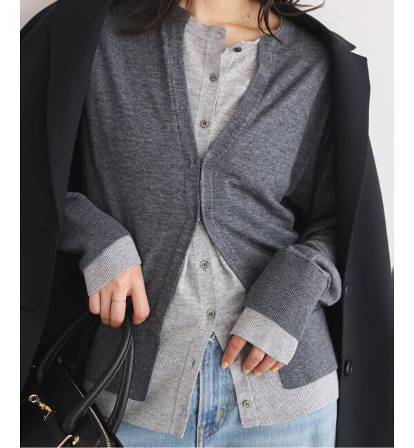 SLOBE IENA「フェイクレイヤードカーディガン」|カーディガン|