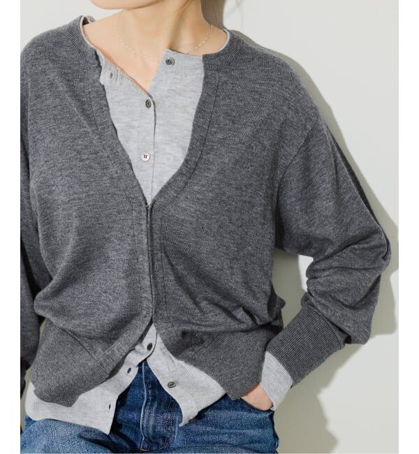 SLOBE IENA「フェイクレイヤードカーディガン」|カーディガン|