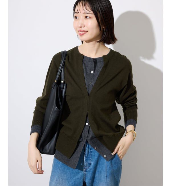 SLOBE IENA「フェイクレイヤードカーディガン」|カーディガン|