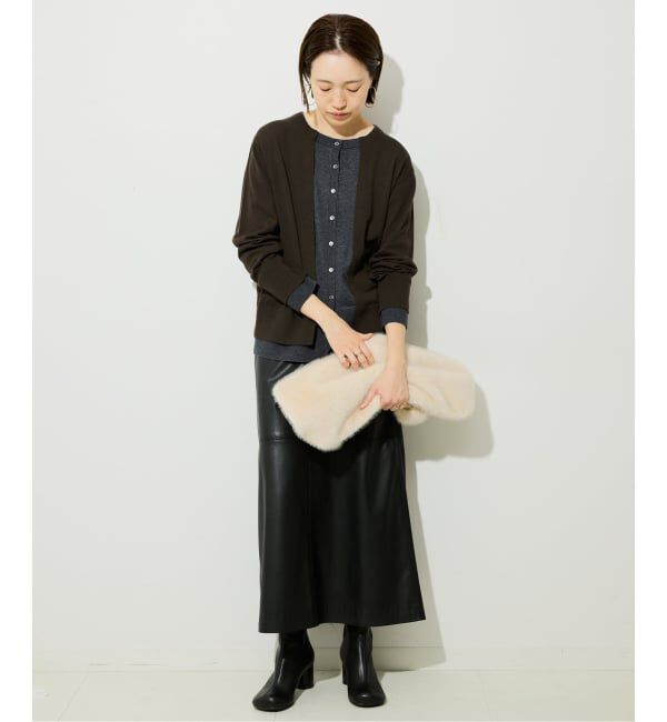 SLOBE IENA「フェイクレイヤードカーディガン」|カーディガン|