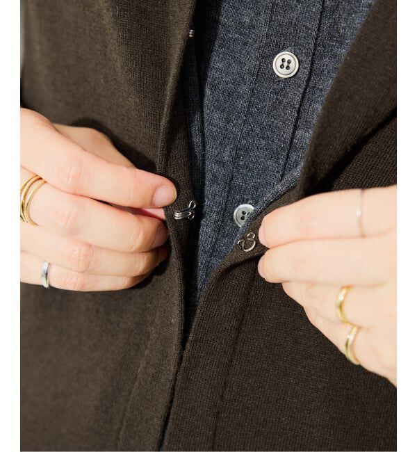 SLOBE IENA「フェイクレイヤードカーディガン」|カーディガン|