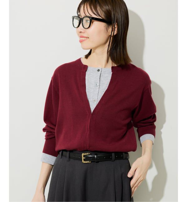 SLOBE IENA「フェイクレイヤードカーディガン」|カーディガン|