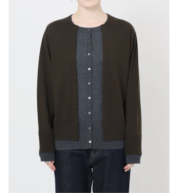 SLOBE IENA「フェイクレイヤードカーディガン」|カーディガン|
