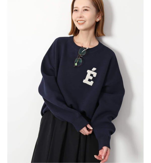 SLOBE IENA「《追加2》サガラ刺繍スウェットライクニット」|ニット・セーター|