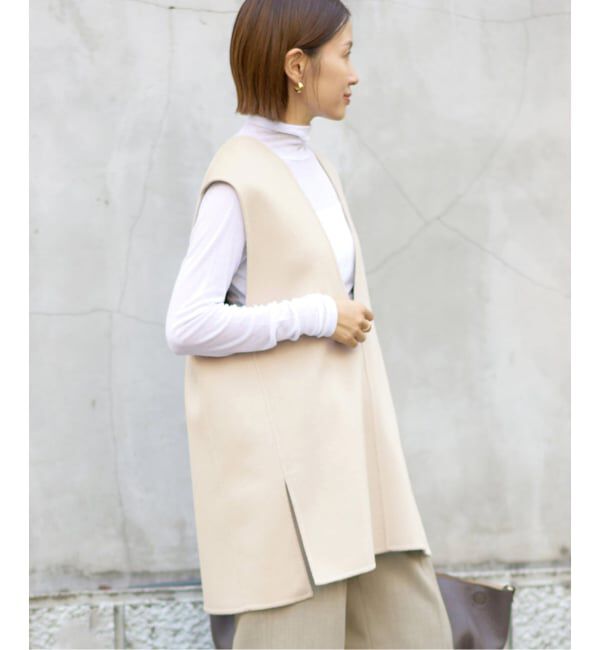 IENA「Super160ダブルフェイスベスト」|ダウンベスト・ベスト|ベージュ