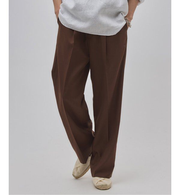EDIFICE「PIPED STEM パンツ」|スラックス|ブラウン