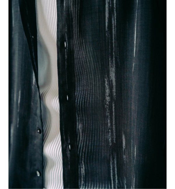 EDIFICE「《追加》パターンクリスプショートスリーブバンドカラーシャツ」|シャツ・ブラウス|