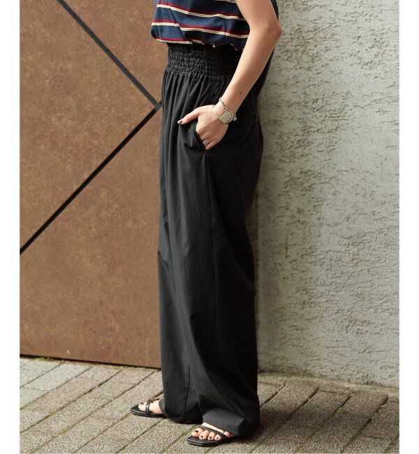 JOURNAL STANDARD「【撥水/接触冷感/洗える/UVカット】リネンナイロンストレッチワイドパンツ」|その他|
