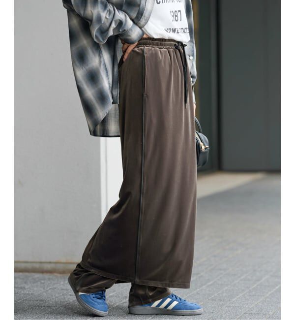 JOURNAL STANDARD relume「ベロアコードライントラックスカート」|スカート|グレー