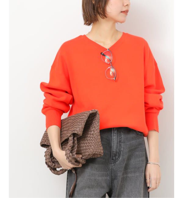 JOURNAL STANDARD relume「《予約》ウォッシャブルニットジャージー2WAYプルオーバー」|ニット・セーター|オレンジ