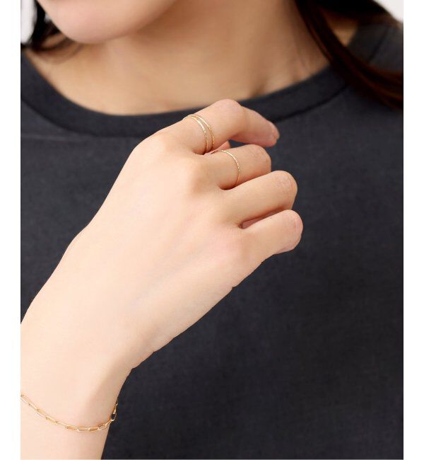 Lilas by Spick&Span「テクスチャー3本リング K10」|リング|