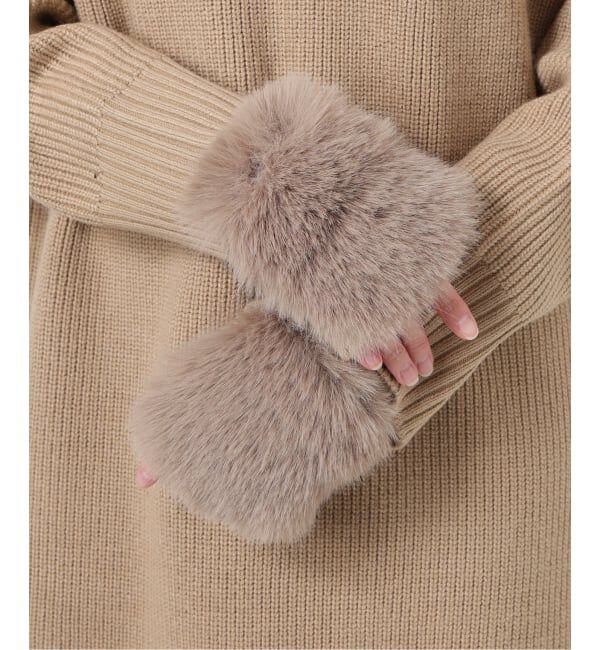  「【洗える】ファーグローブニットチュニック」|チュニック|