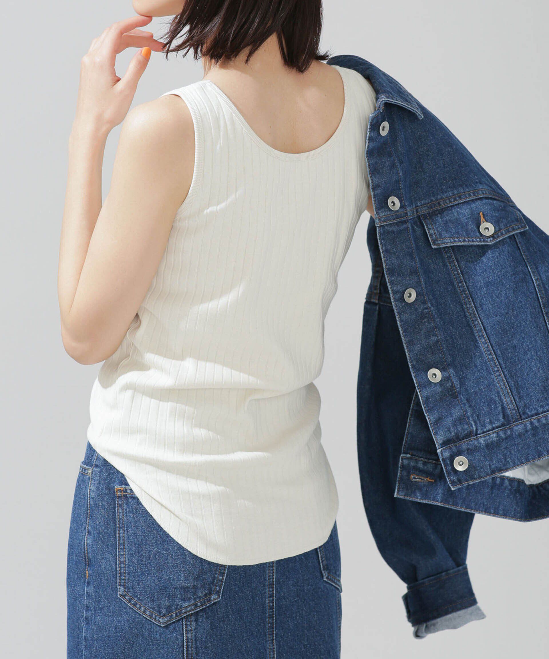 nano･universe「LB.03/Anti Soaked 汗染み防止 リブタンクトップ」|Tシャツ・カットソー|