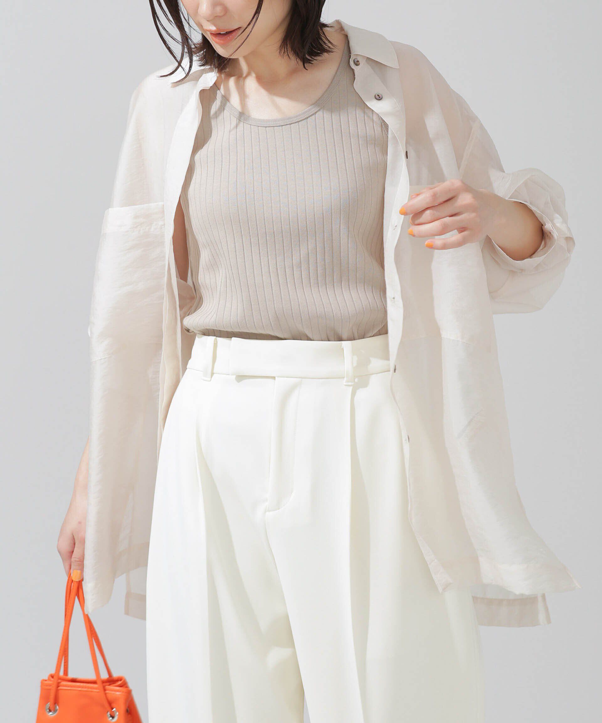 nano･universe「LB.03/Anti Soaked 汗染み防止 リブタンクトップ」|Tシャツ・カットソー|