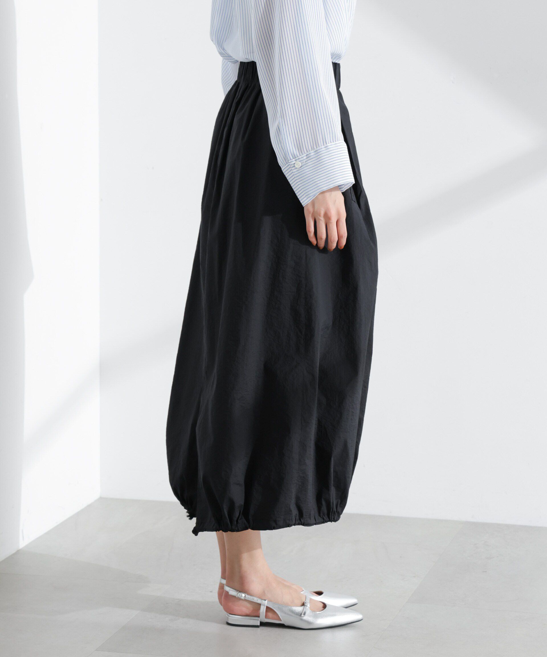 nano･universe「ナイロンワッシャードロストロングスカート」|スカート|