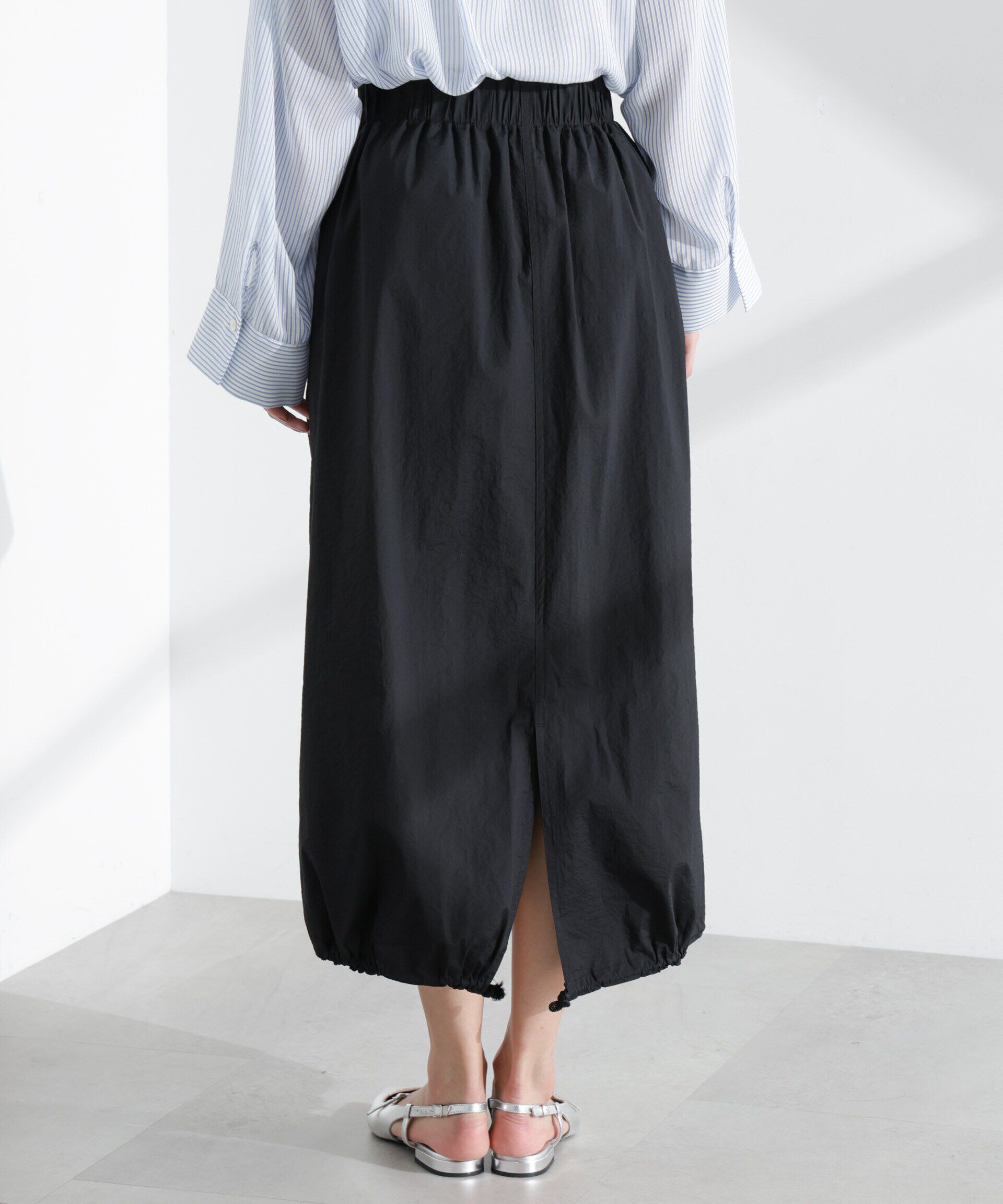 nano･universe「ナイロンワッシャードロストロングスカート」|スカート|