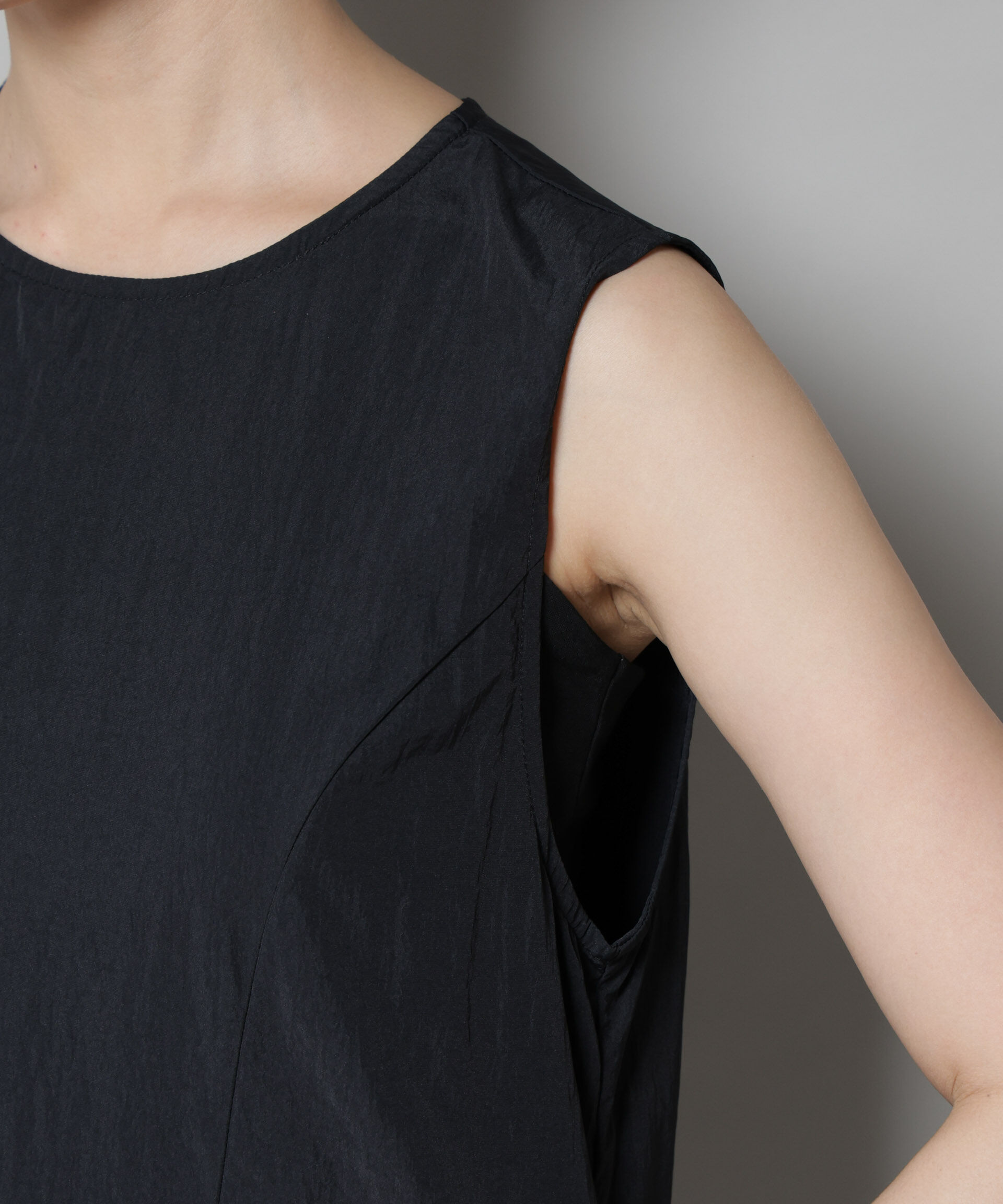 nano･universe「サイドギャザーナイロンワンピース」|ワンピース|