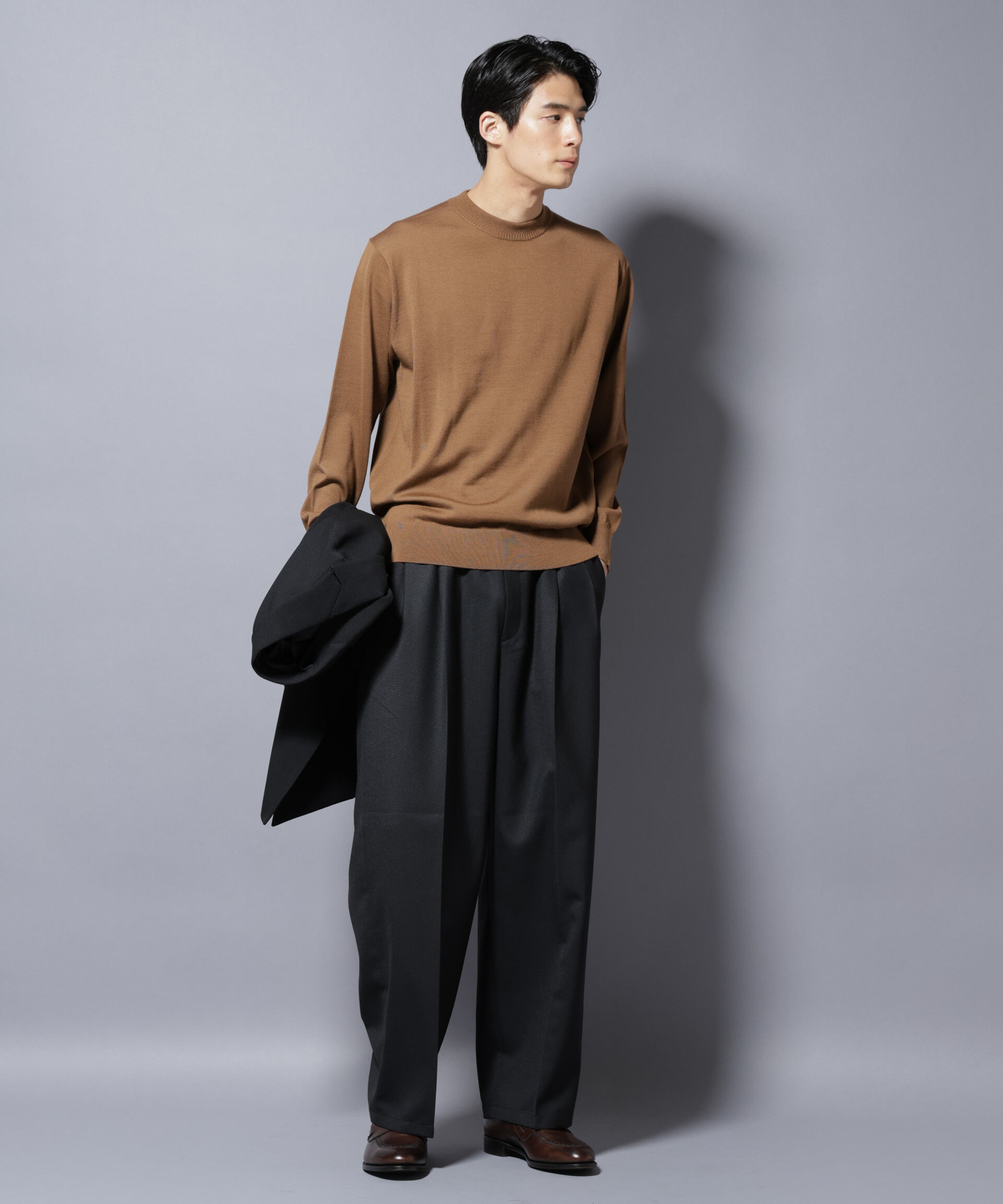 nano･universe「「毛玉レスニット」ファインゲージクルーネック」|ニット・セーター|