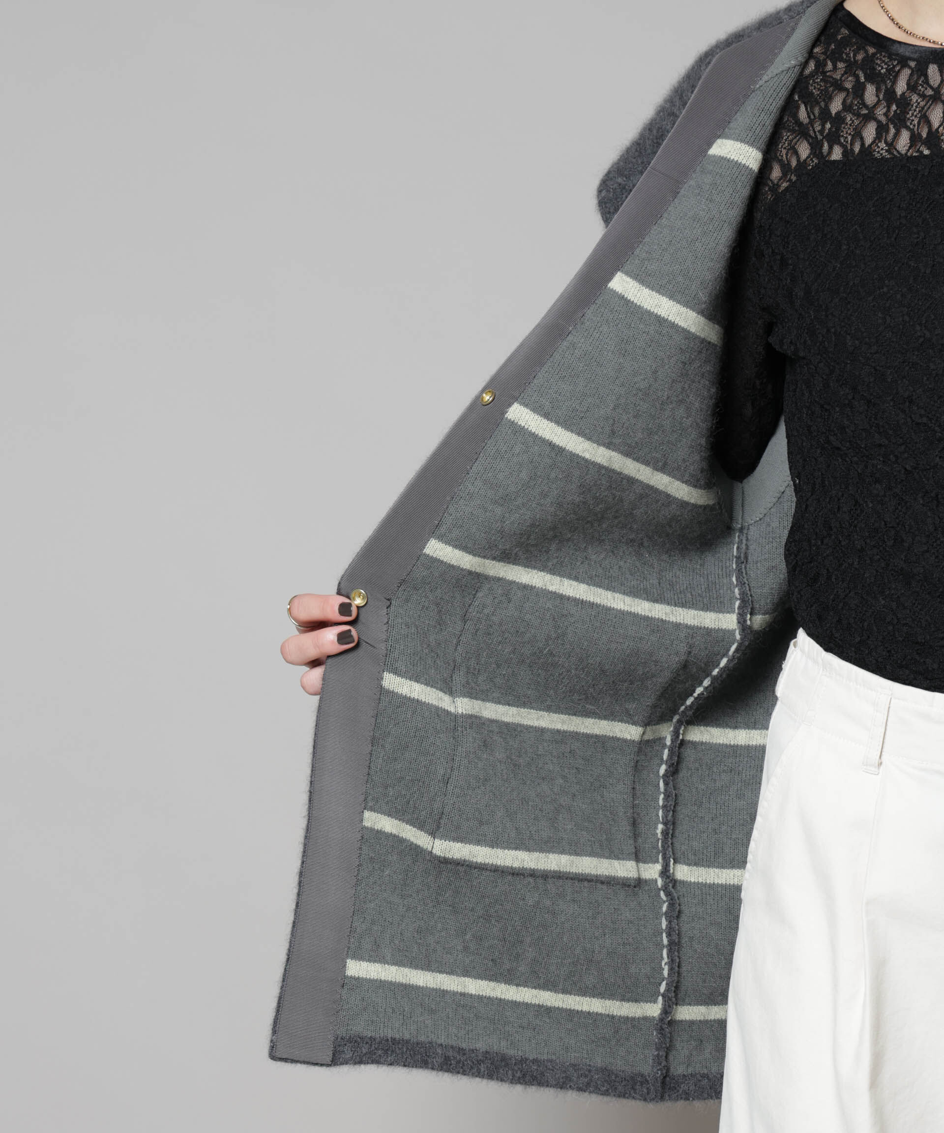 nano･universe「ウォッシャブルフォックスリバーニットジレ」|ニット・セーター|