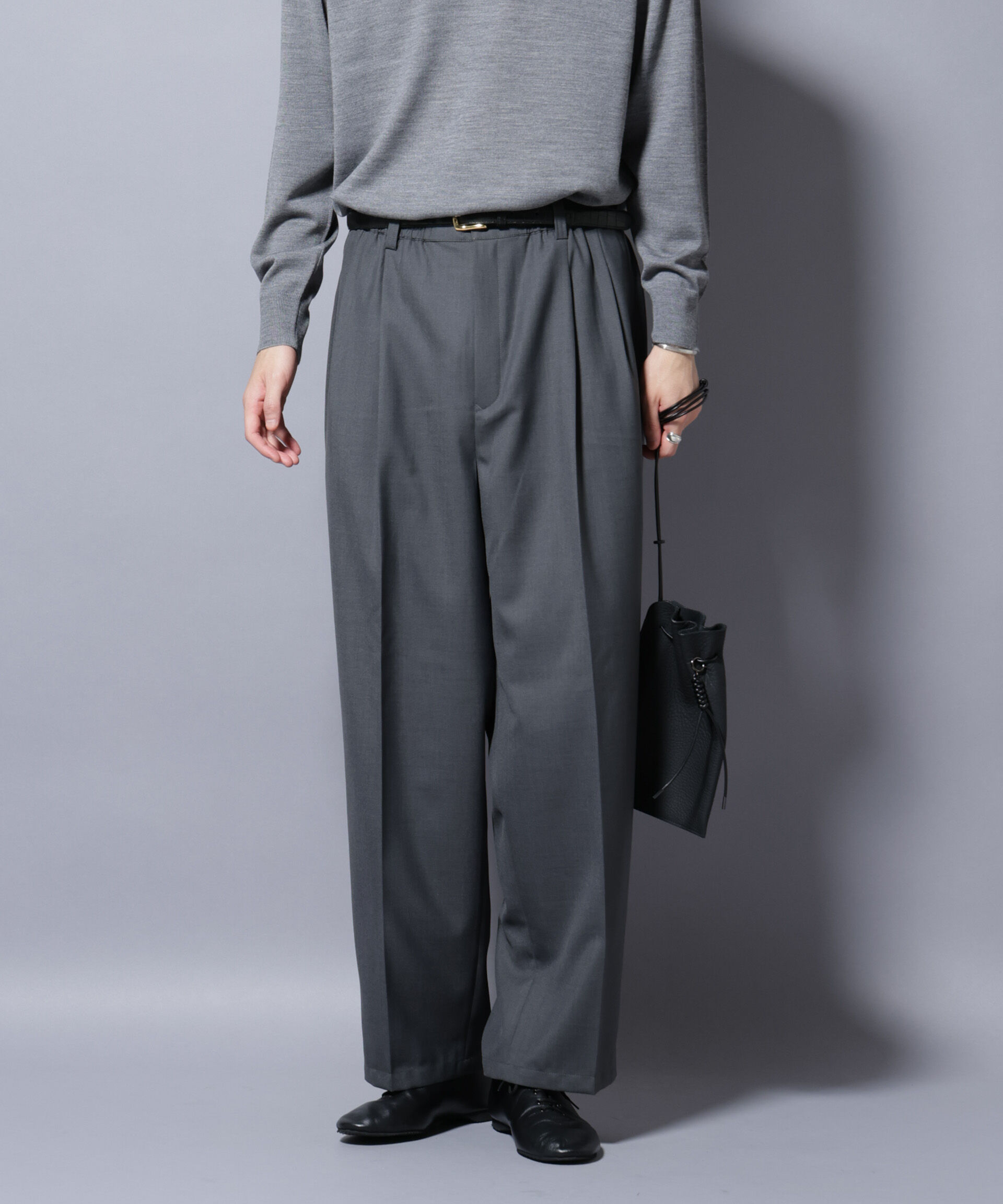 nano･universe「「大人のワイドパンツ」ドライギャバワイドイージースラックス」|チノ|