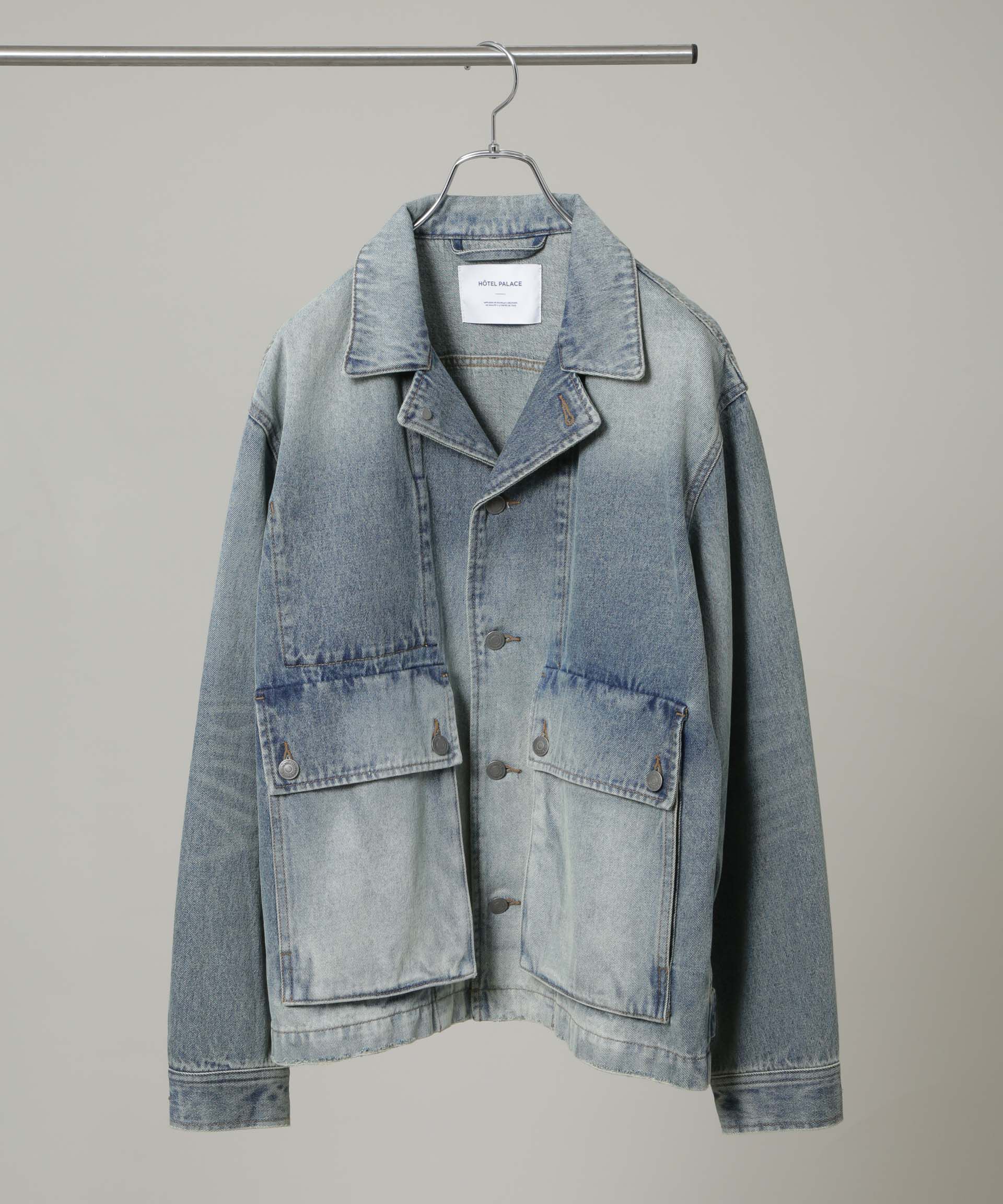 nano･universe「｢HOTEL PALACE｣ フェードデニムカバーオールジャケット」|ブルゾン・スタジャン|