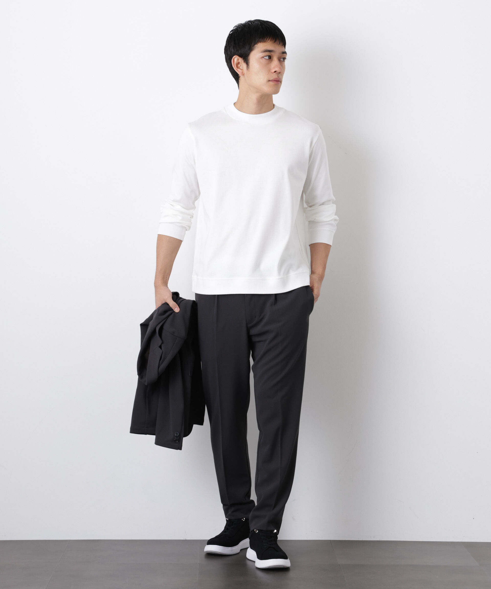 nano･universe「「FORMAL JERSEY」モックネックカットソー長袖」|Tシャツ・カットソー|