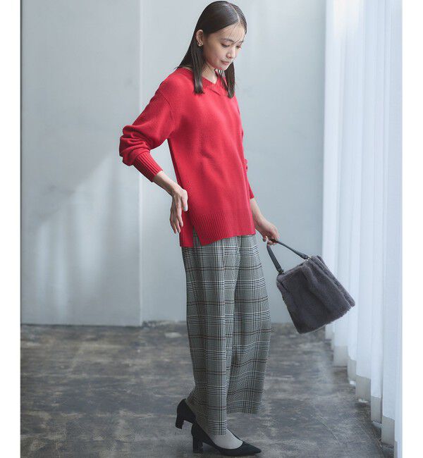 組曲「【WEB限定】ウールカシミヤミックスVネック ニット」|ニット・セーター|