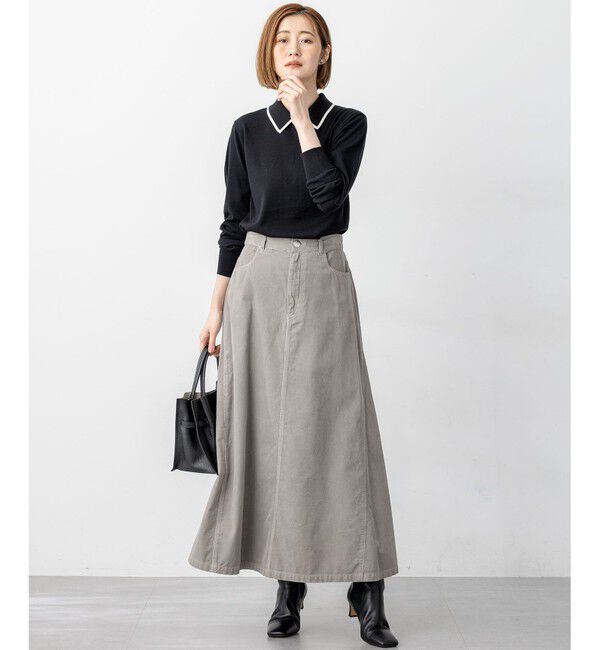 23区「【洗える】ウーステッドウール ポロニット」|ニット・セーター|