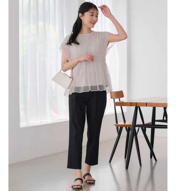 ANY SIS「【接触冷感・UVカット・撥水】クールタッチテーパード パンツ」|その他|