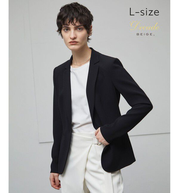 BEIGE,「【洗える・L-size】CINDY / テーラードジャケット」|テーラードジャケット|Black