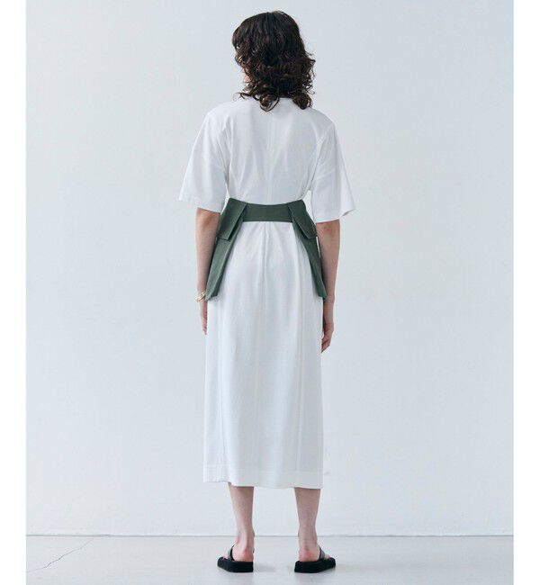 BEIGE,「【洗える】GLANTHUS / コットンカーブラインロングフレアワンピース」|ワンピース|