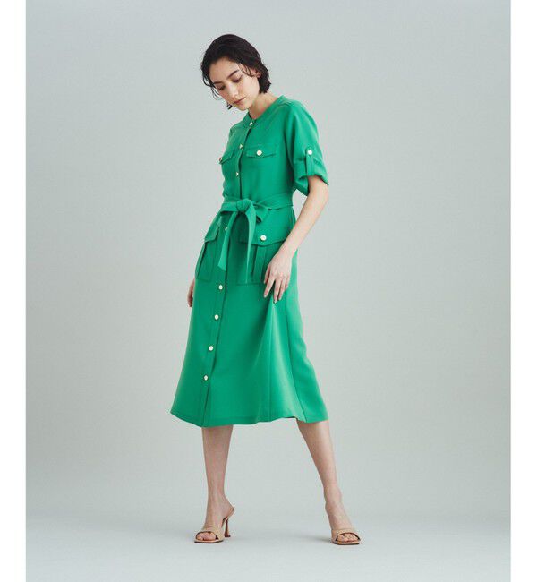  「トリアセサファリワンピース」|ワンピース|グリーン