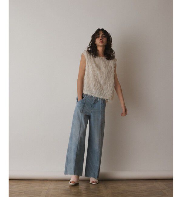  「フリンジギャザートップ」|Tシャツ・カットソー|