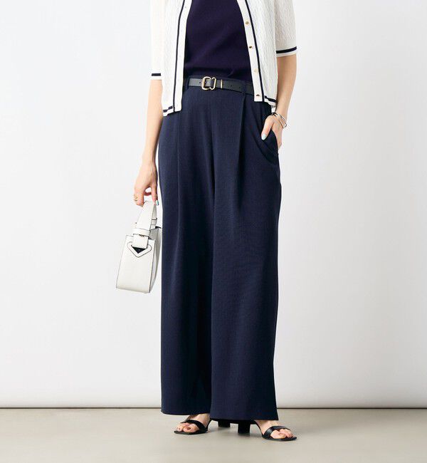 NOLLEY'S「《セットアップ対応》ウォッシャブル麻調タックワイドパンツ」|その他|