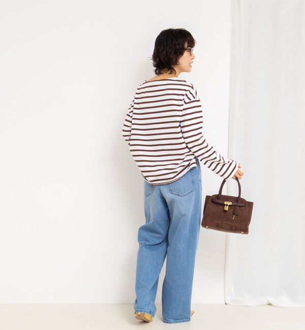 Rie Miller「BIGマリンボーダーボートネックプルオーバーカットソー」|Tシャツ・カットソー|