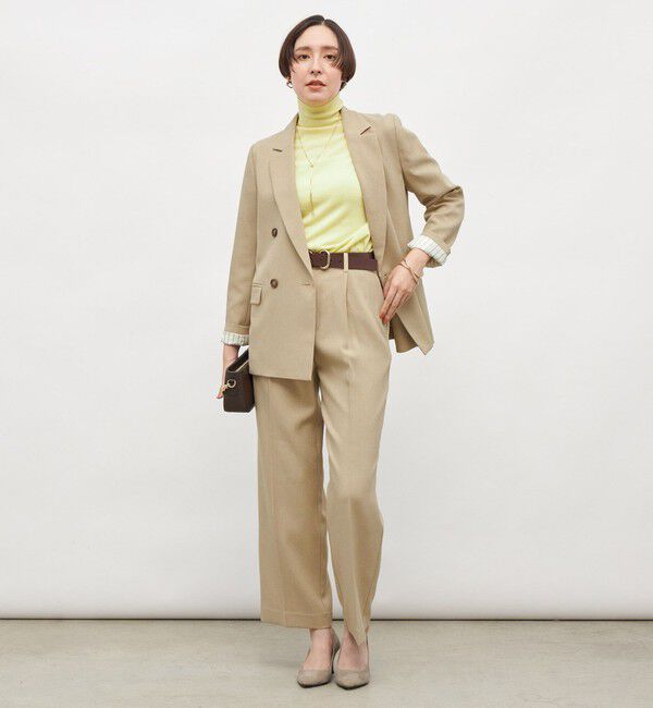 NOLLEY'S「《セットアップ対応》ウォッシャブルウール調セミワイドパンツ」|その他|